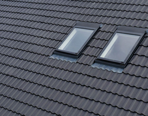 Completed tiled roof replacement on a residential property